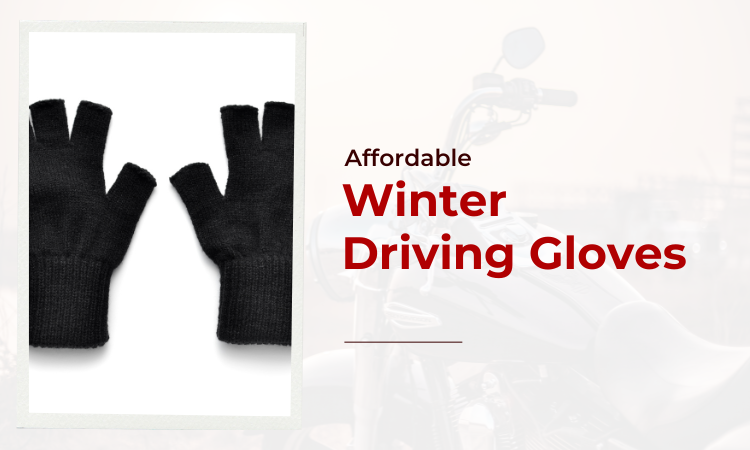 Image of black color winter gloves