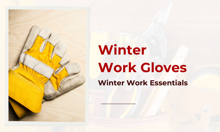 Image of a pair of winter work gloves for men.